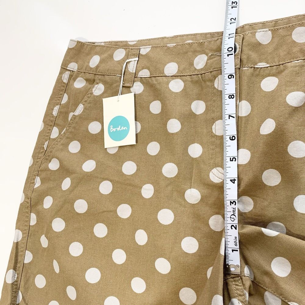 Boden Shorts Brown White Polka Dots Womens US 16 UK 20 - Picture 10 of 11